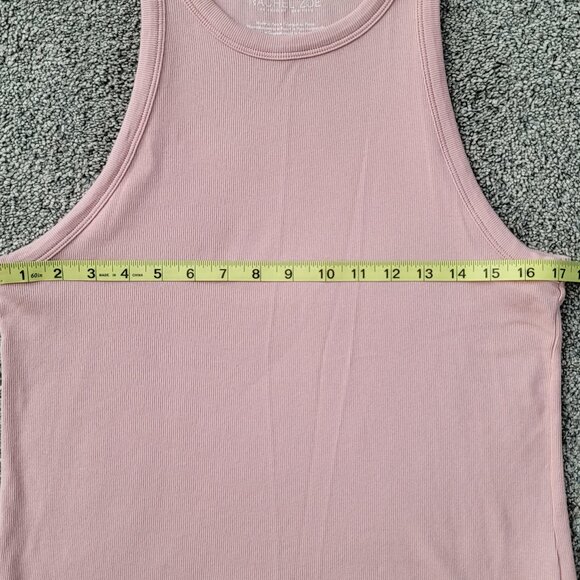 Rachel Zoe Mauve Ribbed High Neck Sleeveless Tank Top Size XL Extra Large - Picture 6 of 10